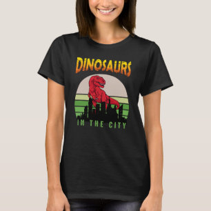 Dinosaur in the City Dinosaur Design T-Shirt