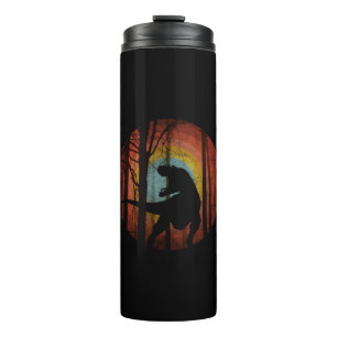 DINOSAUR  IN THE WOODS FOREST THERMAL TUMBLER