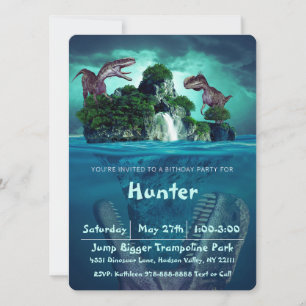 Dinosaur Island Birthday Party Invitation