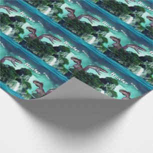 Dinosaur Island Happy Birthday Party   Wrapping Paper