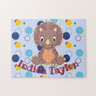 Dinosaur Jigsaw Puzzle Kids Name Learning Game