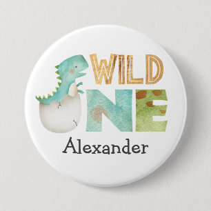 Dinosaur Jurassic 1st Birthday Themed 7.5 Cm Round Badge