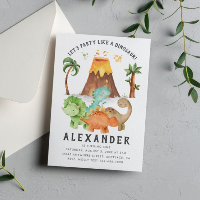 Dinosaur Jurassic Birthday Party Invitation (Creator Uploaded)