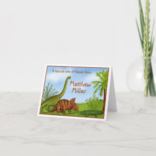 Dinosaur Jurassic Jungle Thank you  Note card