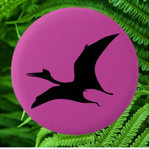 Dinosaur Jurassic Pink  6 Cm Round Badge