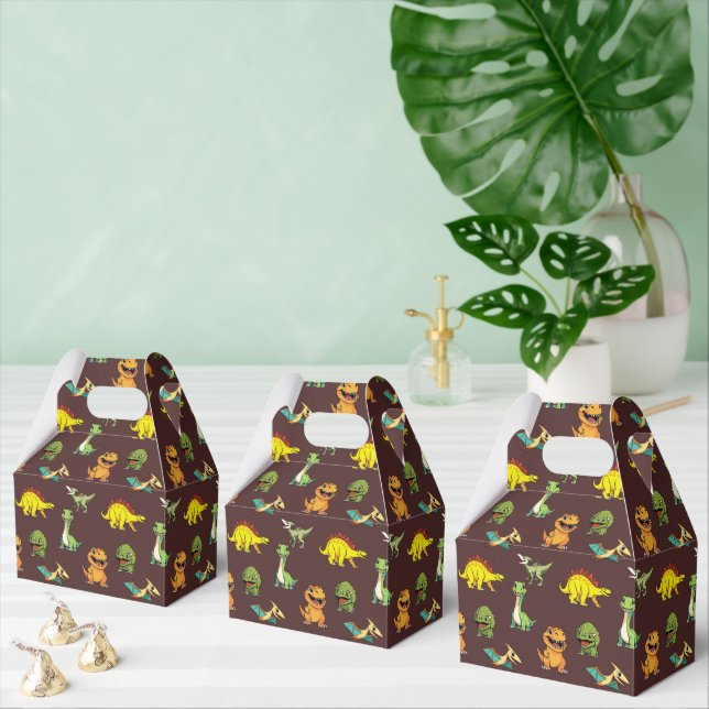 Dinosaur Jurassic Prehistoric Cute Cartoon Pattern Favour Box (Multiple)