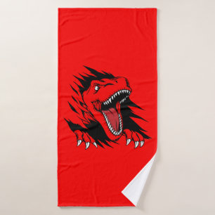 Dinosaur kids bath towel