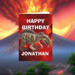 Dinosaur Kids  birthday card<br><div class="desc">Dinosaur Kids Jurassic Spinosaurus Birthday Card Make your little one's birthday extra special with Dinosaur Kids Jurassic Birthday Card! This personalised card is sure to bring joy and excitement to any dinosaur fan. With the click of a button, you can customise it with your own text, size, colour, and more...</div>