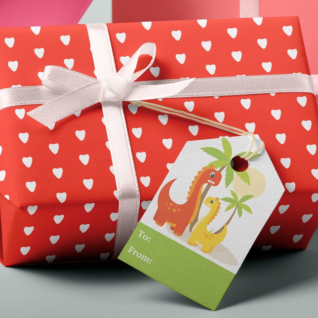 Dinosaur Kids Birthday Party  Gift Tags (Creator Uploaded)