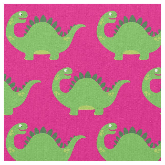 Dinosaur Kids Cute Dino Fabric (Close Up)