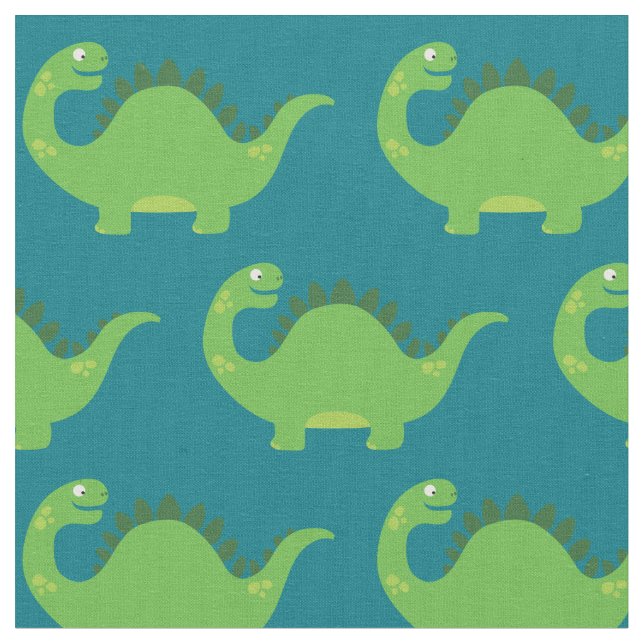 Dinosaur Kids Cute Dino Fabric (Close Up)