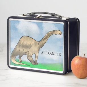 Dinosaur Kids Name Metal Lunch Box