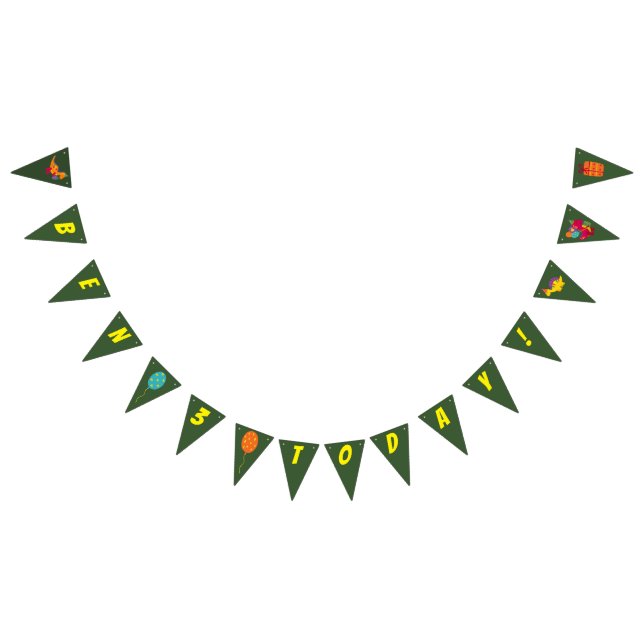 Dinosaur kids party tableware bunting  (All)