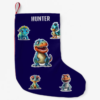 DINOSAUR KIDS PERSONALIZED SMALL CHRISTMAS STOCKING