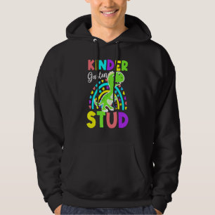 Dinosaur Kindergarten Stud First Day Of School Boy Hoodie