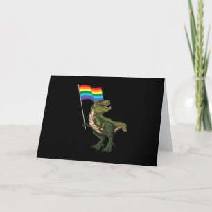 Dinosaur LGBT Gay Lesbian Transgender Nonbinary Card