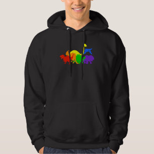 Dinosaur LGBT Rex Dino Gay Pride Lesbian Transgend Hoodie