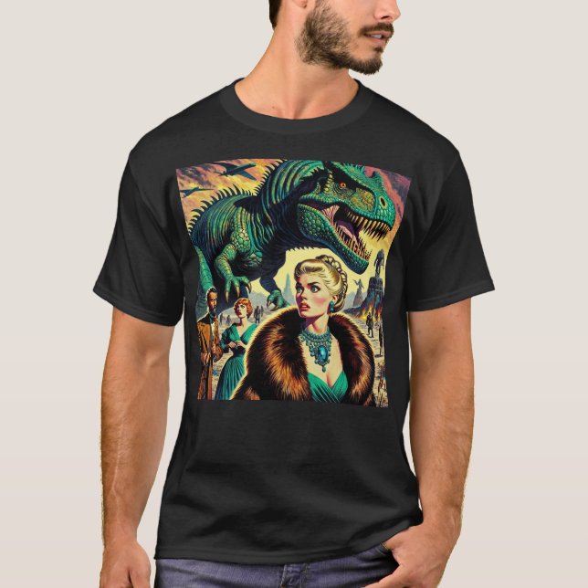 Dinosaur looking for lunch! T-Shirt (Front)