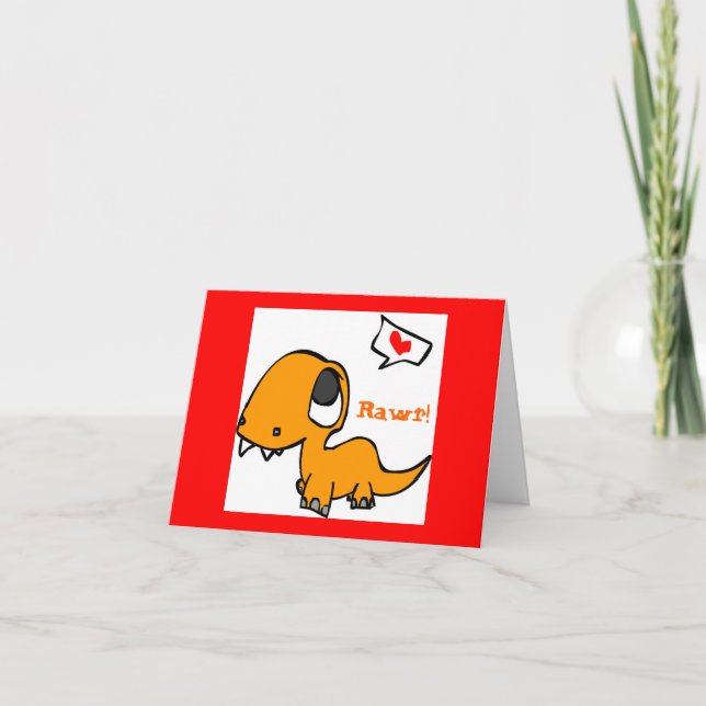 dinosaur love card (Front)