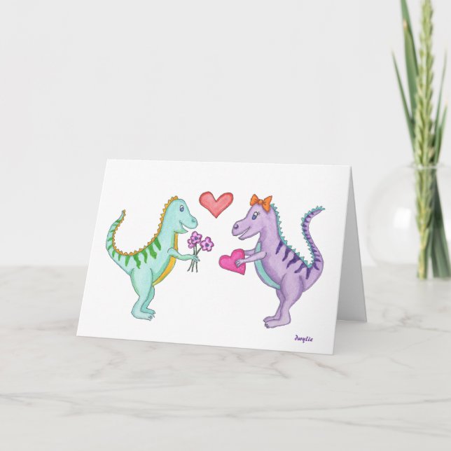 Dinosaur Love Card (Front)