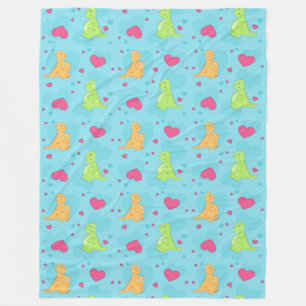 Dinosaur Love Fleece Blanket