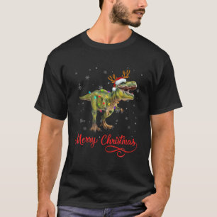 Dinosaur Lover Christmas Tree Lights Animals Xmas T-Shirt