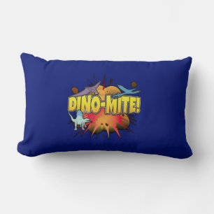 Dinosaur Lover Dynamite Dino-mite Pun Lumbar Cushion