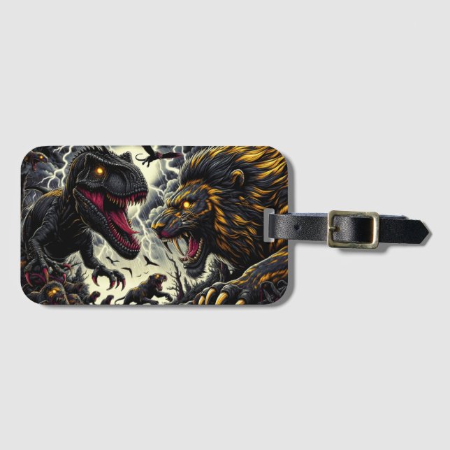 Dinosaur Luggage Tag (Front Horizontal)