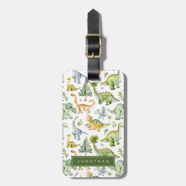 Dinosaur Luggage Tags (Front Vertical)