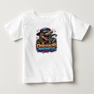 Dinosaur Madness — Party Animal T‑Rex Graphic Baby T-Shirt