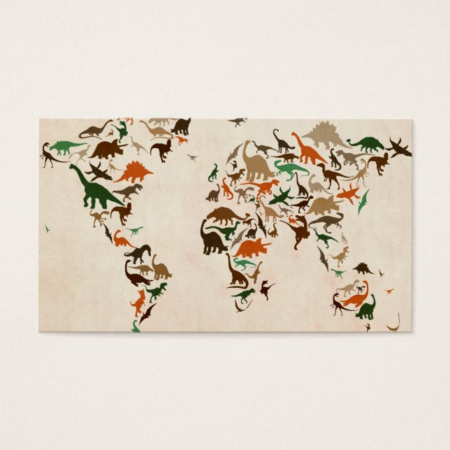 Dinosaur Map of the World Map (Front)