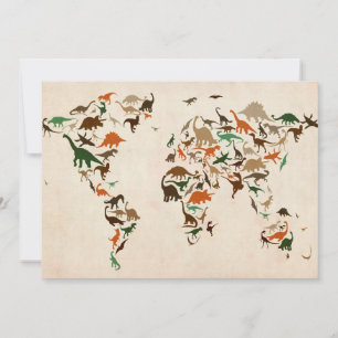 Dinosaur Map of the World Map