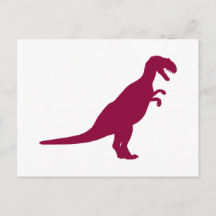 Dinosaur Maroon Postcard