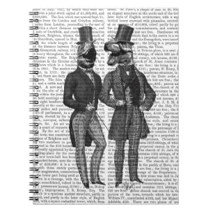 Dinosaur Men Lads Night Out Spiral Notebook
