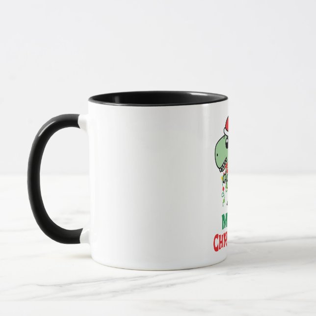 dinosaur merry xmas mug (Left)
