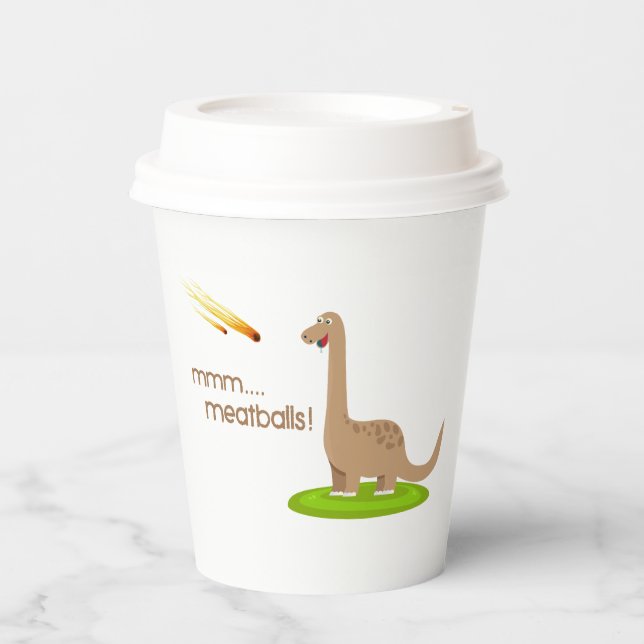 Dinosaur Meteor Meatballs Paper Cups (Front)