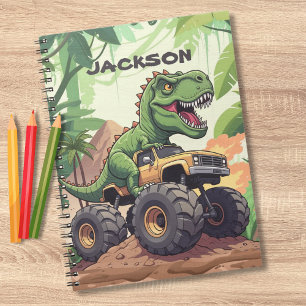 Dinosaur Monster Truck Custom Back to School Notebook