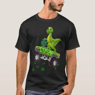 Dinosaur Monster Truck Trex St Patricks Day Boys G T-Shirt