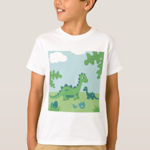 Dinosaur mummy and baby boy in eggshell T-Shirt