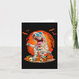 Dinosaur Mummy T Rex Pumpkin Skeleton Kids Boys Ha Card