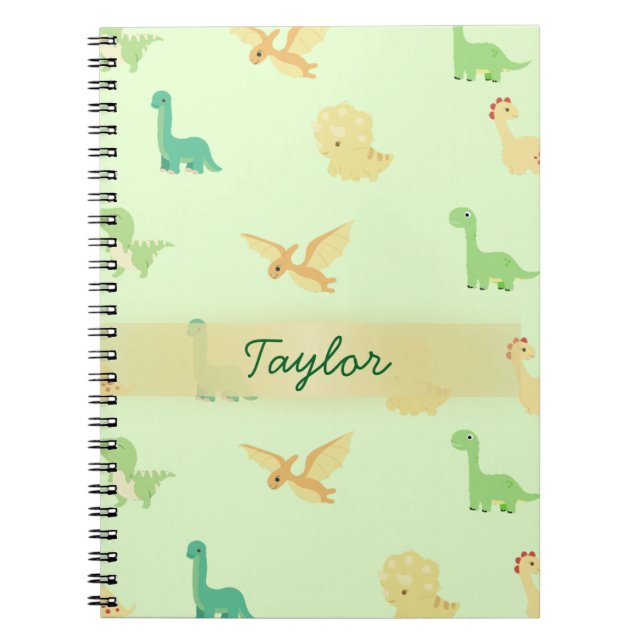 Dinosaur Notebook for Kids – Fun Jurassic Journal  (Front)