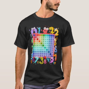 Dinosaur Numbers Idea For Kids Dino Multiplication T-Shirt