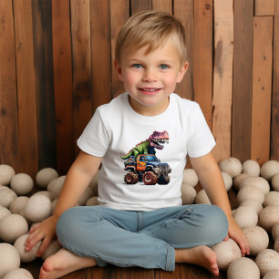 Dinosaur on Truck  Tri-Blend Shirt