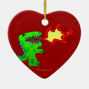 Dinosaur or Dragon by Jessica Jimerson - 2 Ceramic Tree Decoration