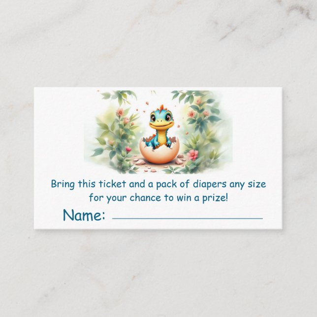 Dinosaur out of Egg Enclosure Card (Front)