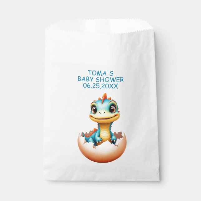Dinosaur out of Egg  Favour Bags (Front)