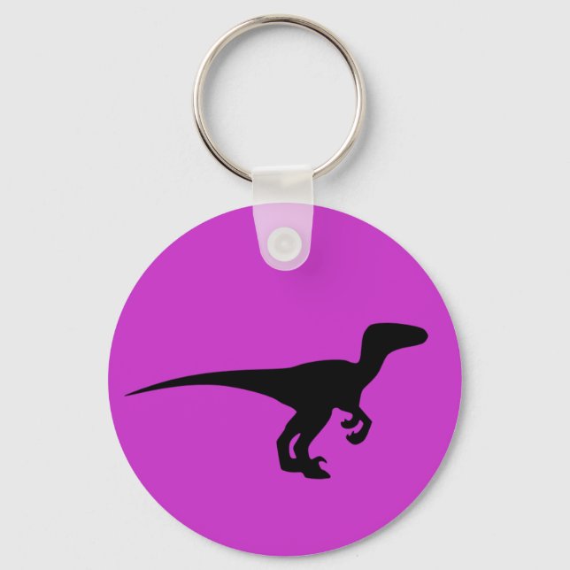 Dinosaur Outline Jurassic Era Key Ring (Front)