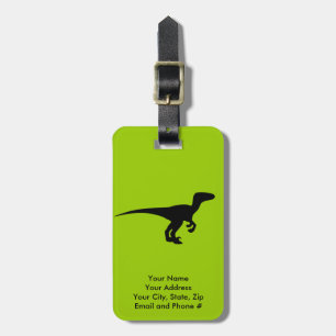 Dinosaur Outline Jurassic Era Luggage Tag