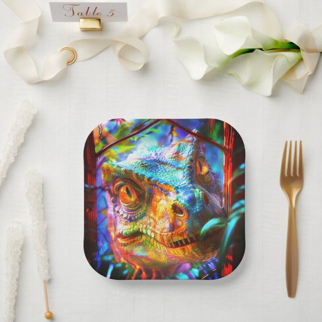 Dinosaur Paper Plate (Wedding)