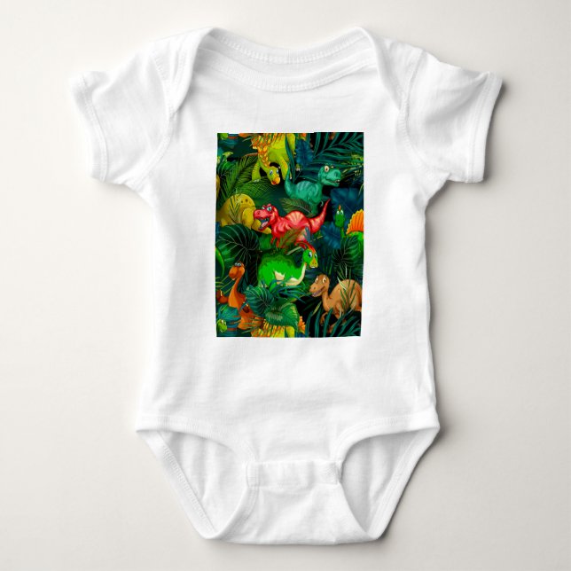 Dinosaur Park Baby Bodysuit (Front)